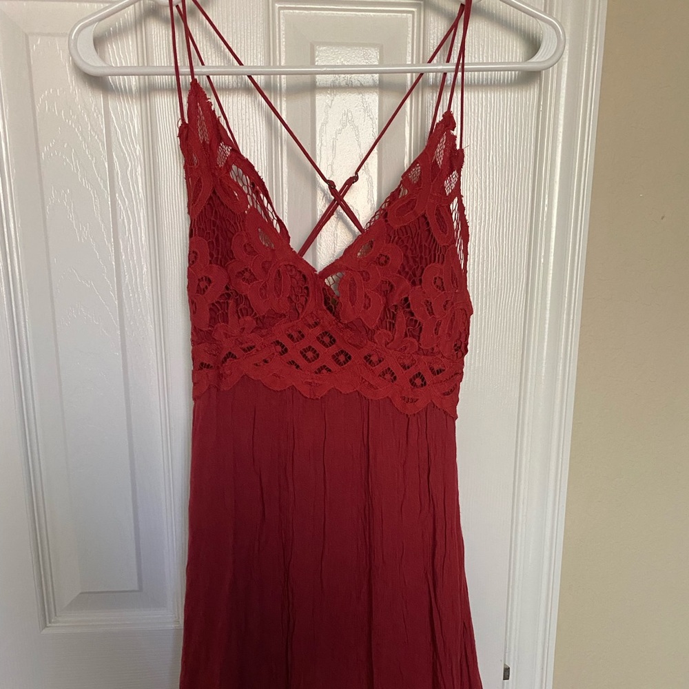 Free People Adella lace slip dress